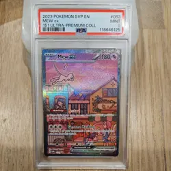 2023 POKEMON SVP EN-SV BLACK STAR PROMO #053 MEW EX 151 ULTRA-PREMIUM COLL-PSA 9 - Image 1