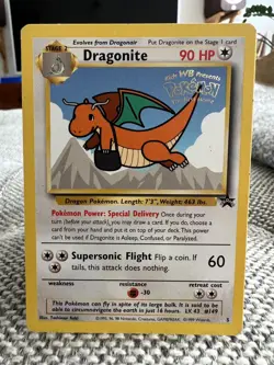 Dragonite Black Star Promo 5 Excellent Rare Non Holo Pokemon Card 1999 - Image 1