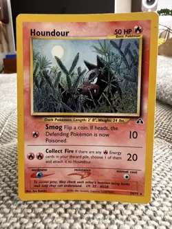 Houndour Neo Discovery 24/75 Excellent Rare Non Holo Pokemon Card 2001 - Image 1