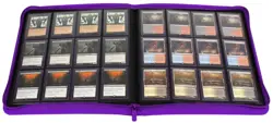 2 BCW PURPLE Trading/Gaming Card 12 Pocket Z-Folio LX Album Acid Free + 20 Pages - Image 3