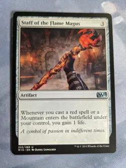 MTG Staff of the Flame Magus Magic 2015 233/269 Regular Uncommon Near Mint NM - Image 1