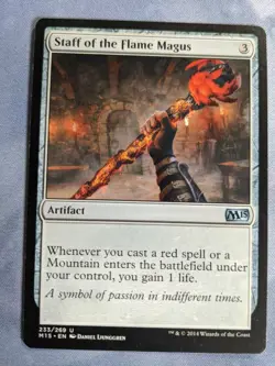 MTG Staff of the Flame Magus Magic 2015 233/269 Regular Uncommon Near Mint NM - Image 3