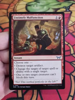 Untimely Malfunction Duskmourn: House of Horror MTG NM - Image 1