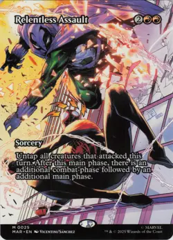 Relentless Assault (Borderless) M Marvel Universe Eternal-Legal 25 NM Normal MTG - Image 1