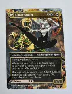 Gwen Stacy/Ghost Spider (Borderless) Non Foil Spider-Man Magic The Gathering - Image 2