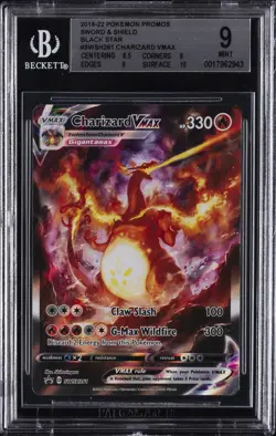 2019-22 POKEMON PROMOS SWORD & SHIELD, BLACK STAR #SWSH261 CHARIZARD VMAX BGS 9 - Image 1
