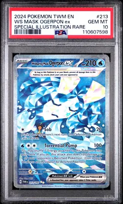 2024 POKEMON TWM EN-SPECIAL ILLUSTRATION RARE WELLSPRING MASK OGERPON EX PSA 10 - Image 1