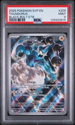 2025 Pokemon Svp En-Sv Black Star Promo Thundurus Black Bolt Etb PSA 9 - Image 1