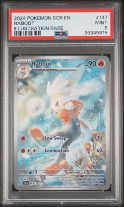RABOOT 147/142 2024 POKEMON SCR EN-STELLAR CROWN ILLUSTRATION RARE #147 PSA 9 - Image 1