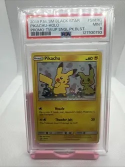 2019 POKEMON SM BLACK STAR PROMO TEAM UP SINGLE PACK BLISTERS PIKACHU-HOLO PSA 9 - Image 1