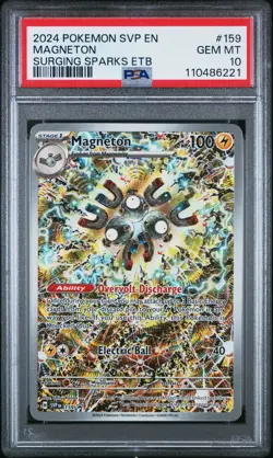 2024 POKEMON SVP EN-SV BLACK STAR PROMO #159 MAGNETON PSA 10 - Image 1