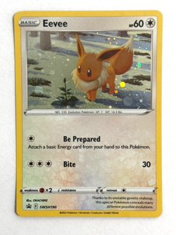 Pokemon TCG Eevee SWSH190 Black Star Holo Promo Brilliant Stars 2022 - Image 1