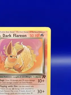 Dark Flareon 35/82 1st Edition Non Holo Team Rocket Pokemon Card TCG WOTC NM - Image 5
