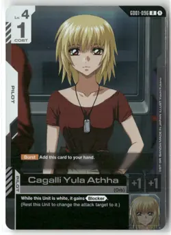 Cagalli Yula Athha Gundam Card Game New Type Rising Foil NM - Image 1