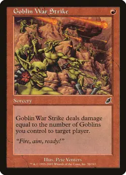 1x Goblin War Strike - LP - Onslaught Block - mtg - SPARROW MAGIC - Image 1