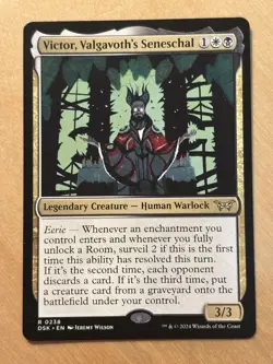 Magic the Gathering MTG Victor, Valgavoth's Seneschal Duskmourn House of Horror - Image 1