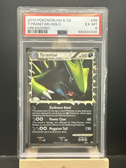 Tyranitar 88/95 Holo 2010 Pokemon Heartgold & Soulsilver Unleashed PSA 6 EX-MT - Image 1