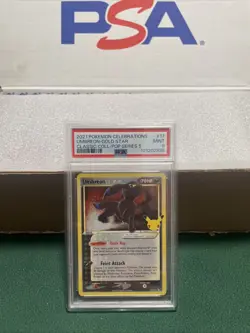 Pokemon TCG:Umbreon Gold Star #17/17 Celebrations Classic Collection PSA 9, MINT - Image 1
