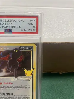Pokemon TCG:Umbreon Gold Star #17/17 Celebrations Classic Collection PSA 9, MINT - Image 3