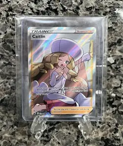 Pokemon TCG SWSH06: Chilling Reign Caitlin 189/198 Full Art Trainer Holo Card - Image 1