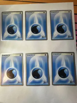 6 X Pokemon TCG World Championships 2008 water Energy Card LP - Image 1
