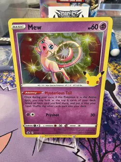 Pokemon TCG Celebrations Mew Holo Rare Card 011/025 NM Condition - Image 1