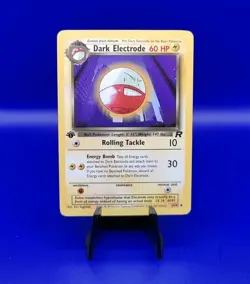 Dark Electrode 34/82 1st Edition Non Holo Team Rocket Pokemon Card WOTC NM - Image 1