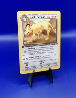 Dark Persian 42/82 1st Edition Non Holo Team Rocket Pokemon Card TCG WOTC NM - Image 2