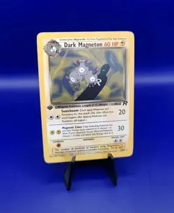 Dark Magneton 28/82 1st Edition Non Holo Rare Team Rocket Pokemon Card WOTC 2000 - Image 2
