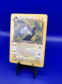 Dark Magneton 28/82 1st Edition Non Holo Rare Team Rocket Pokemon Card WOTC 2000 - Image 3