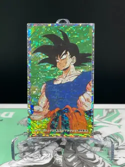 Dragon Ball Son Goku Menko Card Holo retro Japanes - Image 1