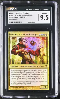 MISHRA, ARTIFICER PRODIGY Time Spiral Foil Rare CGC 9.5 MTG [Nostalgium] - Image 1