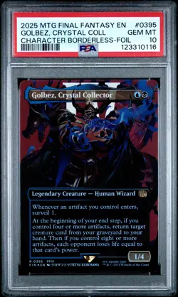 2025 Magic The Gathering Final Fantasy Golbez Crystal Borderless Foil PSA 10 - Image 1