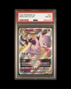 Pokemon PGO 031/078 - Pokemon GO Mewtwo VSTAR Extended Art - PSA 8 - Image 1