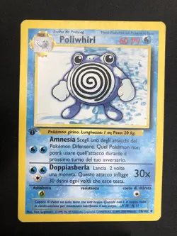 Pokemon Poliwhirl 38/102 Set Base Prima Edizione Wizards ITA Carte Vintage - Image 1