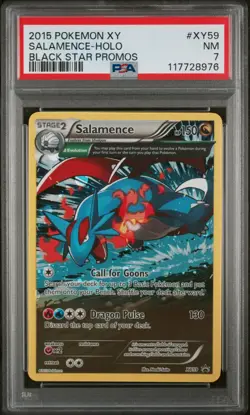 2015 POKEMON XY BLACK STAR PROMOS SALAMENCE #XY59 HOLO PSA 7 NM #117728976 - Image 1