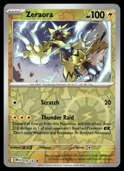 ZERAORA [FOIL] - 078/182 - DESTINED RIVALS DRI REVERSE POKEMON - NM - Image 1