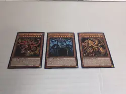 Yugioh Egyptian God Card Set Slifer Obelisk Ra Limited Ultra Rare YDK2-ENS01-03 - Image 1