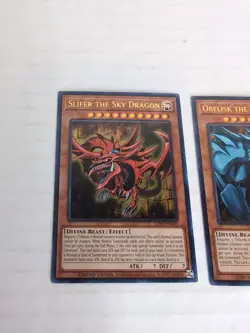 Yugioh Egyptian God Card Set Slifer Obelisk Ra Limited Ultra Rare YDK2-ENS01-03 - Image 2