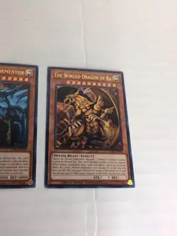 Yugioh Egyptian God Card Set Slifer Obelisk Ra Limited Ultra Rare YDK2-ENS01-03 - Image 4