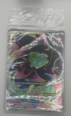 Pokemon TCG Mega evolutions Stamped Promo card - Bulbasaur 133/132 - NM - Sealed - Image 1