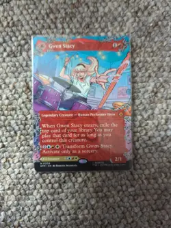 MTG Spiderman Marvel Card Mythic M 0209 Gwen Stacy Ghost-Spider Double Sided - Image 1