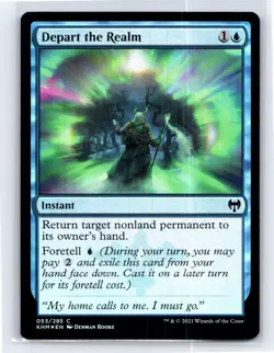 2021 Magic: The Gathering MTG Kaldheim FOIL Depart the Realm 53/285 NM - Image 1