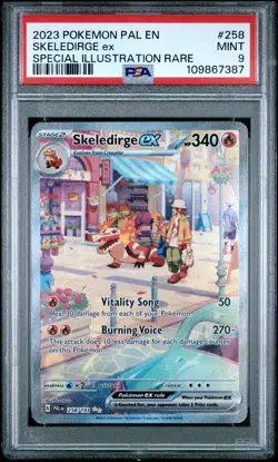 2023 POKEMON PAL EN-PALDEA EVOLVED SPECIAL ILLUSTRATION RARE SKELEDIRGE EX PSA 9 - Image 1