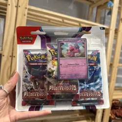 Pokemon TCG: PALDEA EVOLVED Triple Blister - Tinkatink Promo - New and Sealed - Image 1
