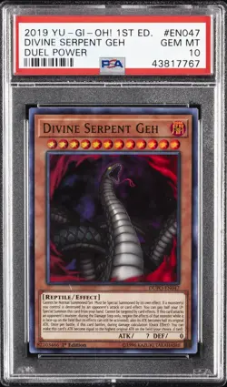 2019 YU-GI-OH! DUEL POWER 1ST ED #EN047 DIVINE SERPENT GEH PSA 10 - Image 1