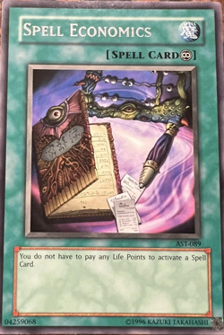 Spell Economics AST-089 Rare Unlimited Edition YuGiOh TCG Card - Image 1