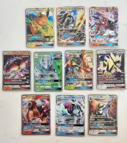 Pokemon TCG Sun & Moon GX Card Lot 10x Cards From Various Sets, HP/Dmg Condition - Image 1