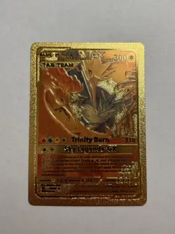Gold Foil FAN ART Display Card Moltres & Zapdos & Articuno GX Tag Team 44/68 - Image 1
