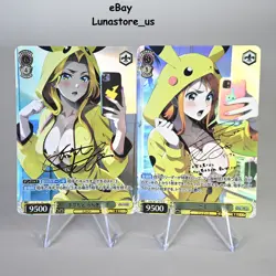 2×Bleach One Piece Cos Pikach Doujin Card Series Goddess Waifu ACG Custom DIY - Image 1
